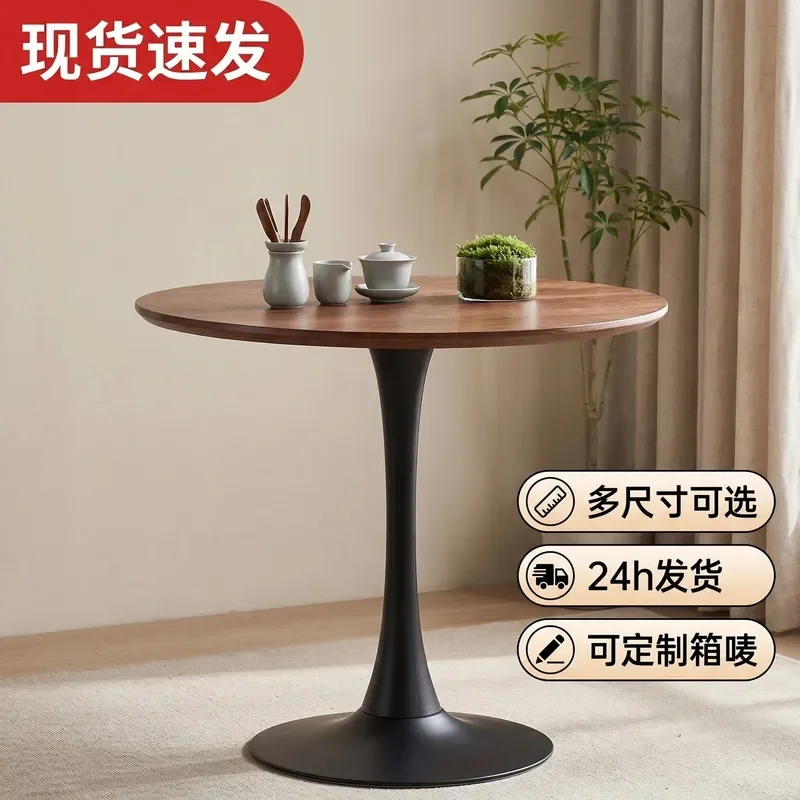 for Small White Round Table Balcony Leisure Hotel Business Reception Office Milk Tea Coffee Shop Side Table