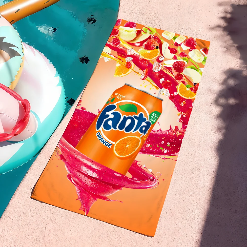 Fashion Cool Towel Soft Pool Gift For Travel Gym Shower Camping Quick Dry Sports F-Fanta-S Drink Large Beach Towels