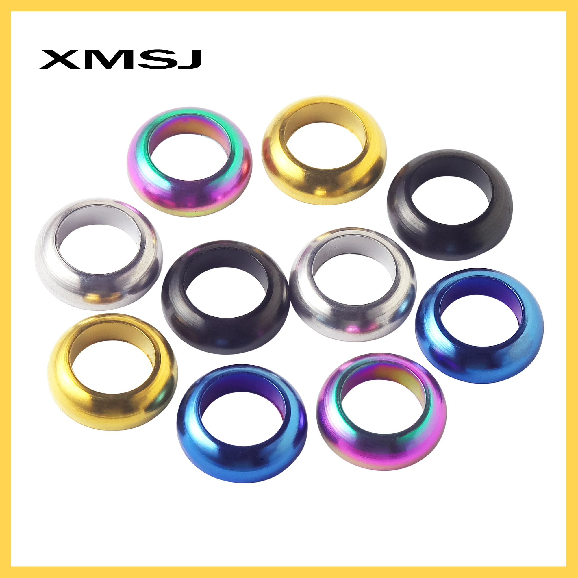 XMSJ Disc Brake Caliper Mount Adapter Washer Spacer M6 Concave Convex Gasket Ring For Mountain BMX Bike Adaptor Gasket 4 PCs/Set