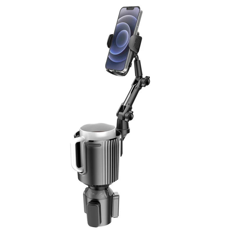 Car Cup Phone Holder Featuring an Expandable Base, 2-In-1 Ad
