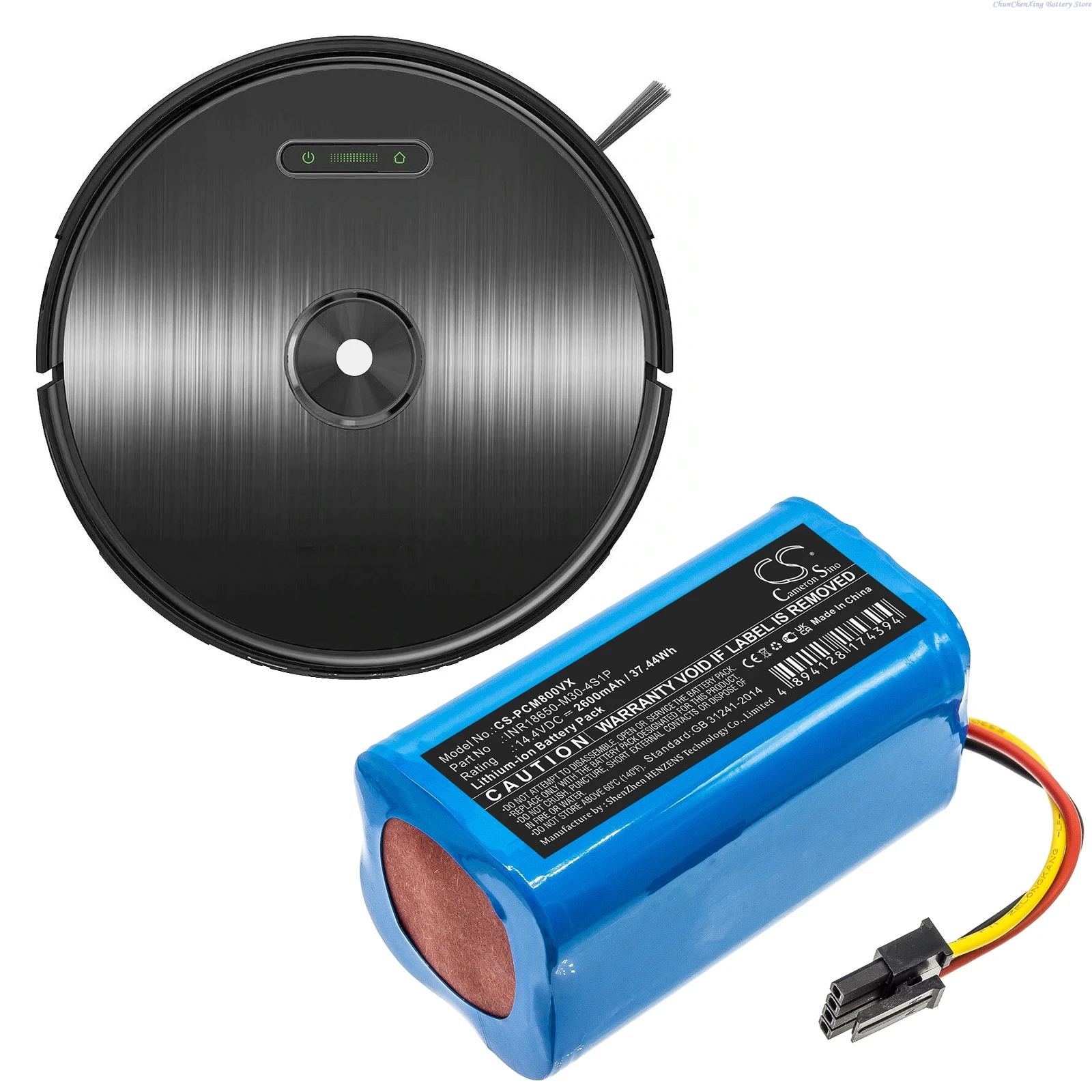 

Аккумулятор для пылесоса 14,4 В, 2600 мАч INR18650-M30-4S1P T-4S1P-B-U21 CFS32-4S1P для Proscenic M8, Floobot X1, X1s, V10 + ИНСТРУМЕНТ