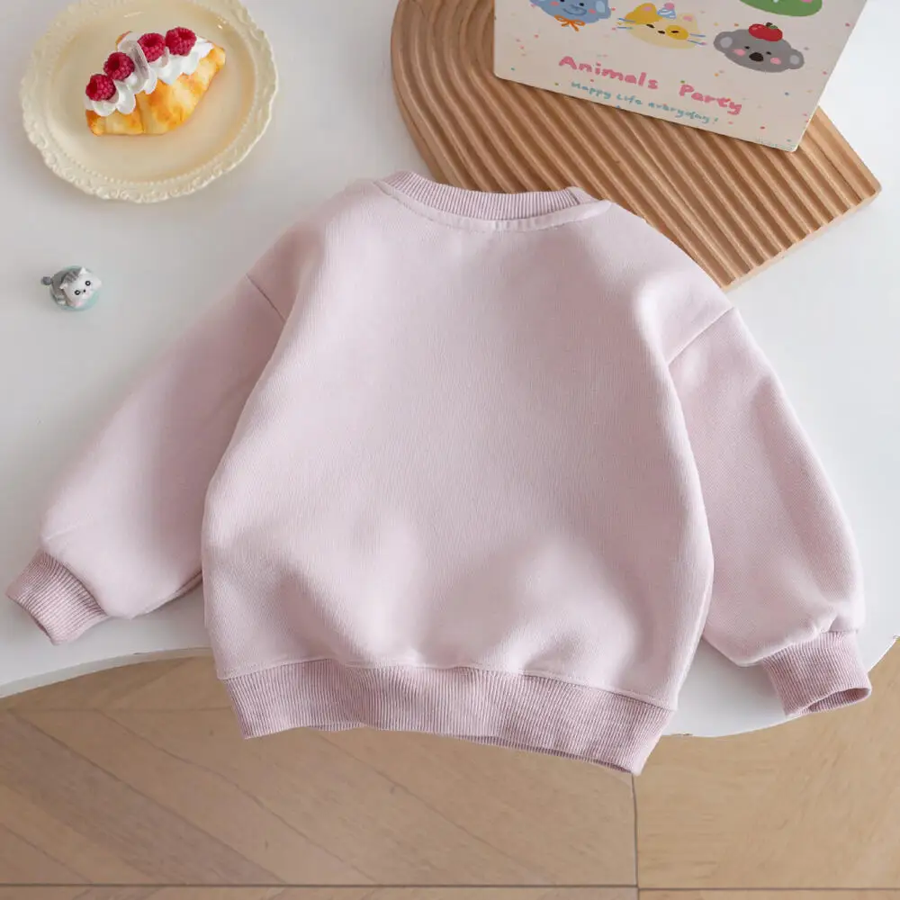 Sanrio Hello Kitty Girls Cotton Cartoon Sweatshirt New Lace Collar Top Cute Casual Korean Style Pullover Children's Clothing - view 5