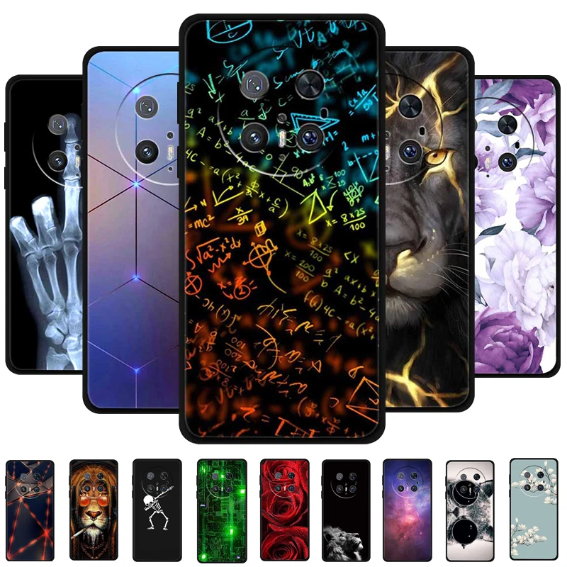 Funda para Huawei Mate 70 Pro / Pro + 5G, Funda trasera de silicona suave, parachoques para Mate 70 Pro + 5G, Coque de León fresco pintado con dibujos animados