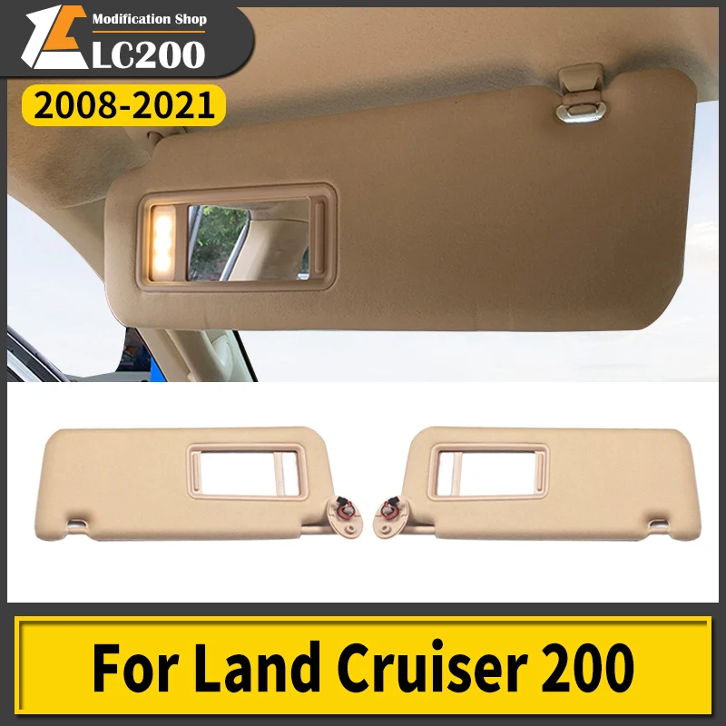 LED light Sun Visor For Toyota Land Cruiser 200 LC200 FJ200 2008-2021 2020 2019 Interior upgraded High Configuration Accessories