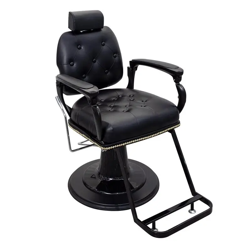 Classic Elegant Barber Chair Minimalist Rotating Contemporary Salon Chair Barbershop Fauteuil Coiffure Commercial Furniture