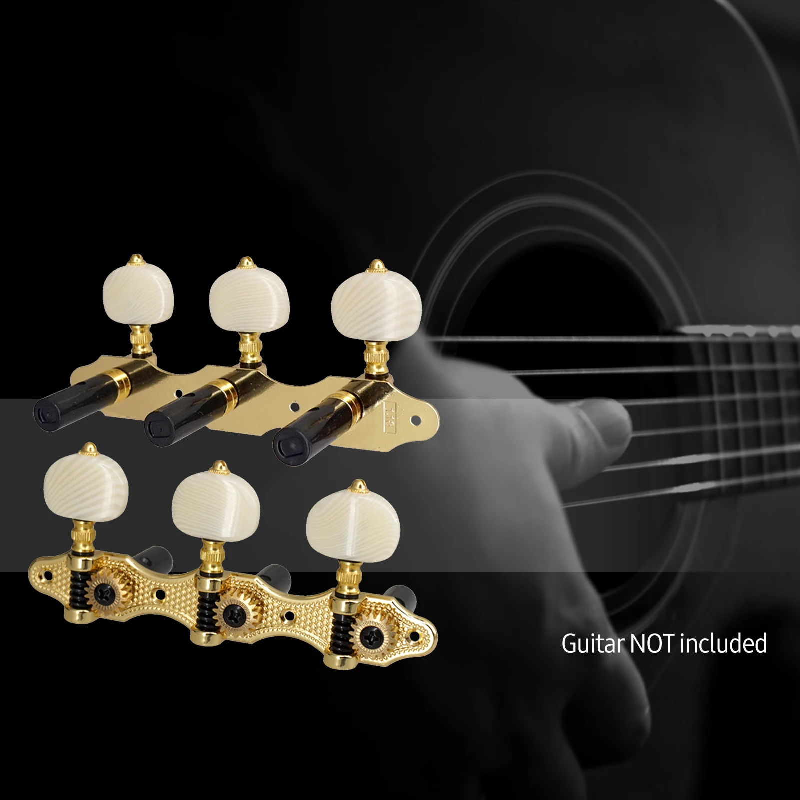 2 Planks Classical Guitar Tuning Peg Acoustic Guitar Tuners 1:18 Tuning Key 3 Left 3 Right Guitars Knobs Replacement Mini 2024