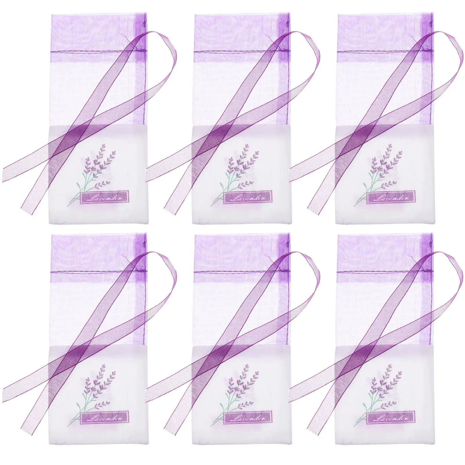

25pcs Empty Lavender Bags Floral Printing Fragrance Pouch Sachets Bag for Relaxing Sleeping (New Dark Purple)