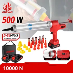 10000N Electric Caulking Gun 6 Gears Cordless Glue Gun Portable Glass Hard Rubber Sealant Gun Power Tool For Makita 18v Battery