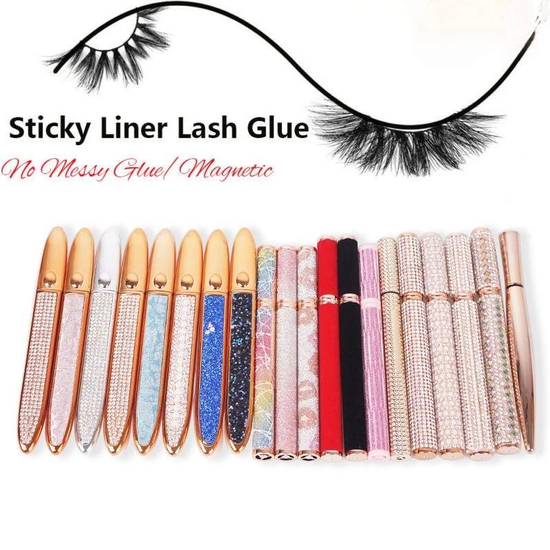 Nuevo Delineador de ojos 4D resistente al agua, de secado rápido, de larga duración, sin floración, estrella, diamante, delineador de ojos negro suave y liso