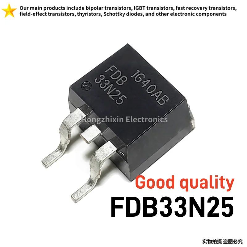 10PCS FDB33N25 250V33A TO-263 33N25 Surface Mount Field-effect transistor