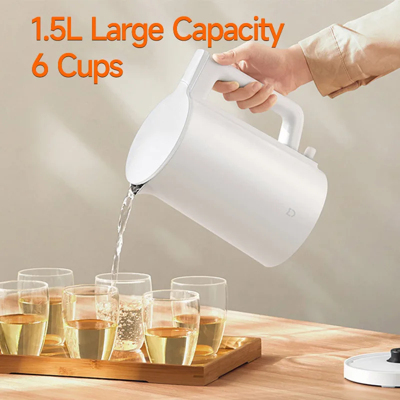 Xiaomi Electric Kettle N1 1500W 1.5L Double Layer Integrat Fast Boil Anti-dry Protect Temperature Control Water Tea Coffee Pot