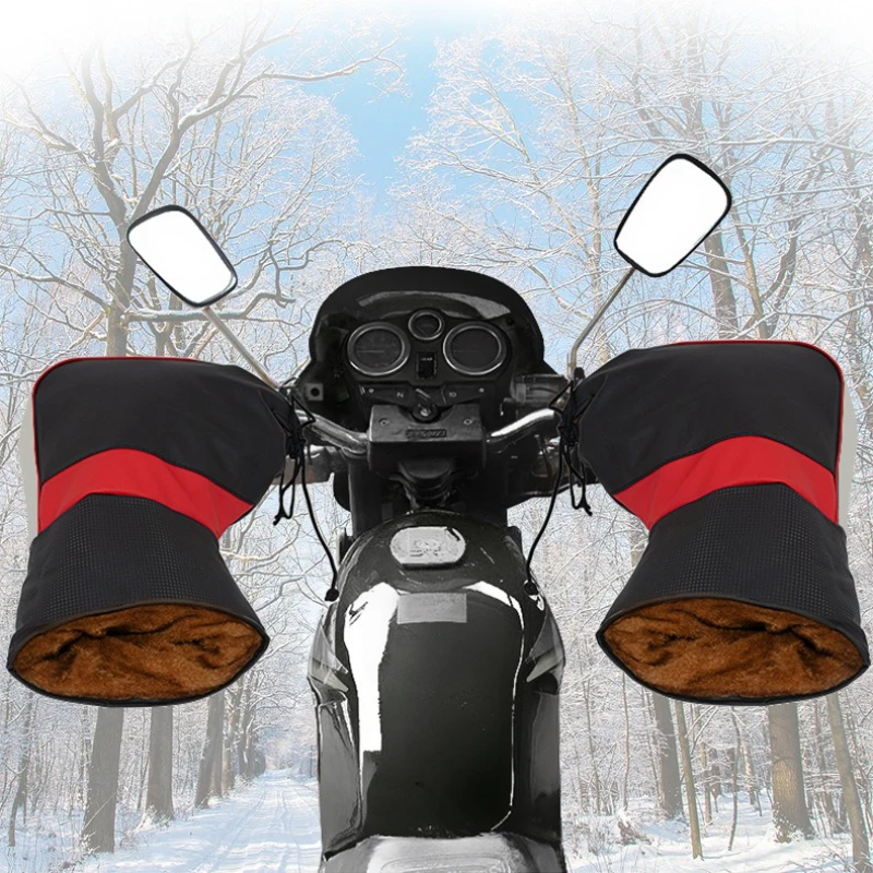 

Universal Premium Motorcycle Handlebar Muffs Winter Cold Weather Waterproof Windproof Thermal Grip Protection Cover Kit