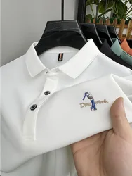 High quality brand short sleeve men's POLO shirt summer fashion golf figure embroidery design top breathable casual T-shirt