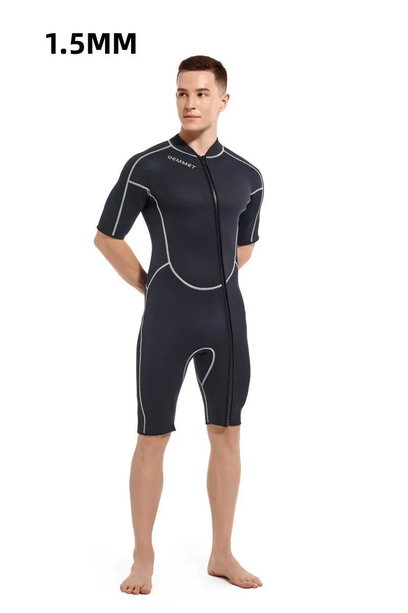 

DEMMET 1.5mm Neoprene Short-sleeved Wetsuit One-piece Swimsuit Swimming Surfing Snorkeling Keeping Warm And Cold