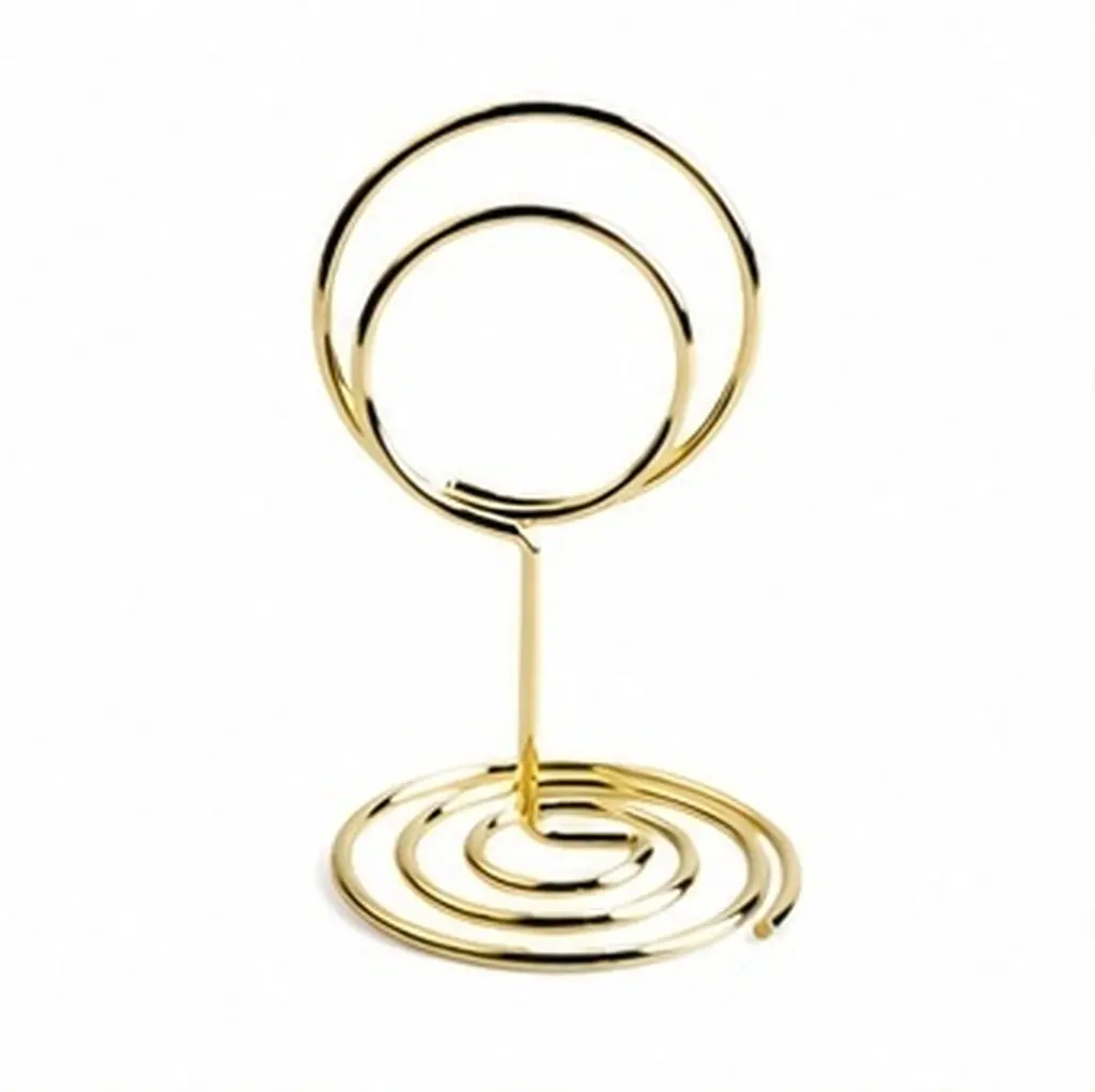 10Pcs Peacock Round Memo Clips Carbon Steel Wire Metal Photo Holder Stands for Table Number Place Cards Table Number Holders