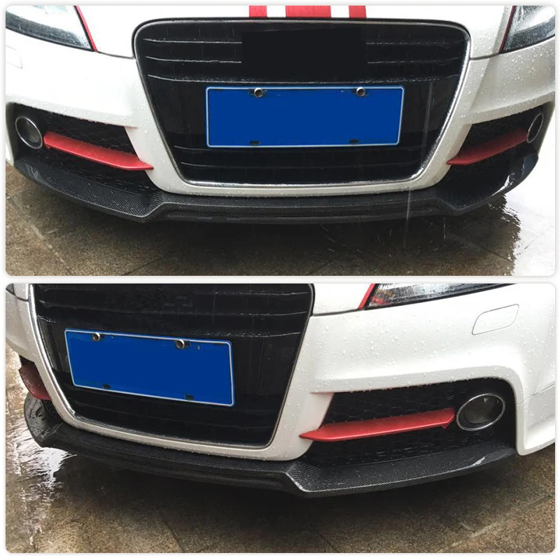 لأودي TT MK2 8J كوبيه 2013 2014 TTS المكشوفة 2008-2013 سيارة الجبهة حافة مصد السيارة المفسد ألياف الكربون/FRP