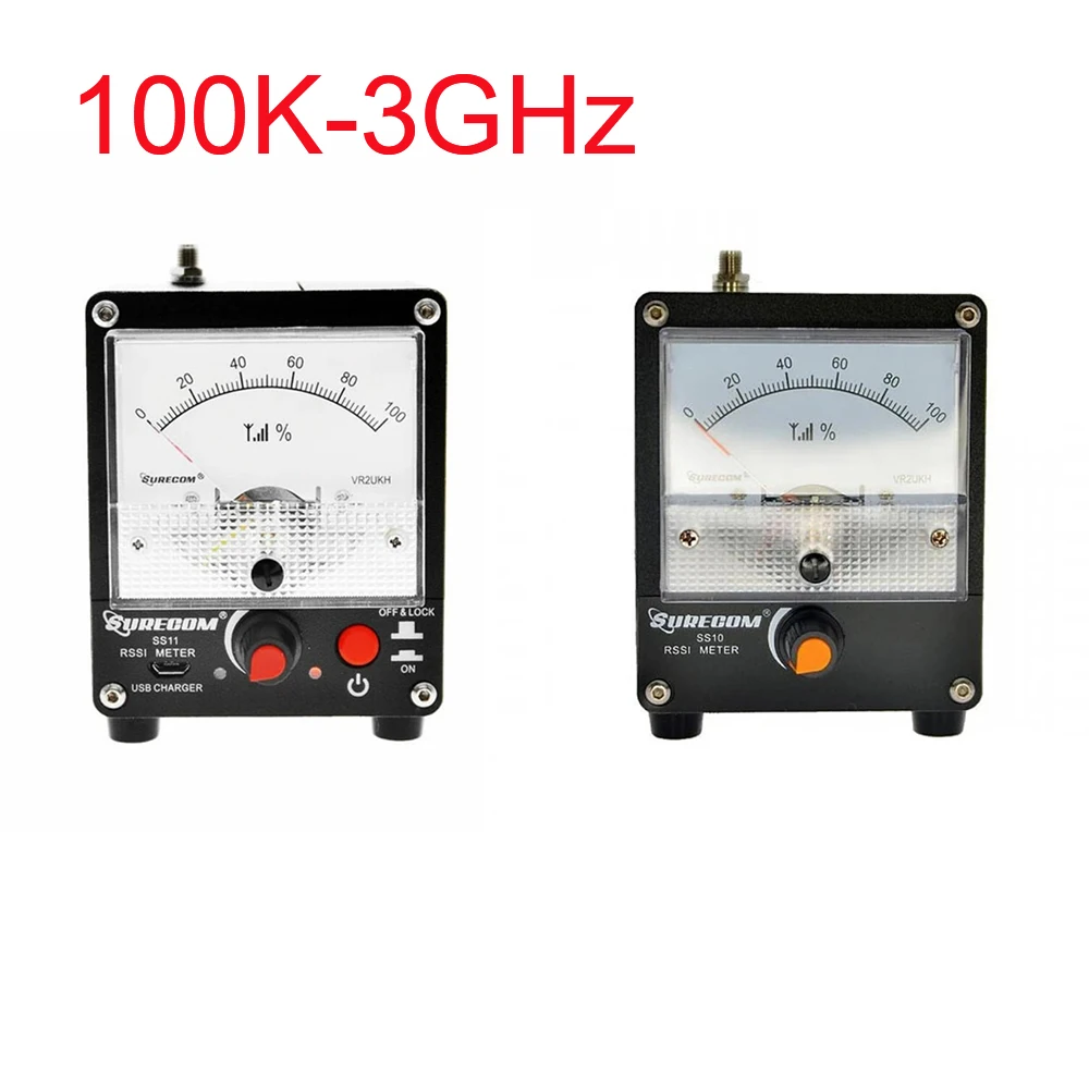 

SURECOM SS11 RF Singal Strength Meter 100K-3GHz Field Strength High Sensitivity Frequency Meter SS10 Pointer Type SMA-F Tester