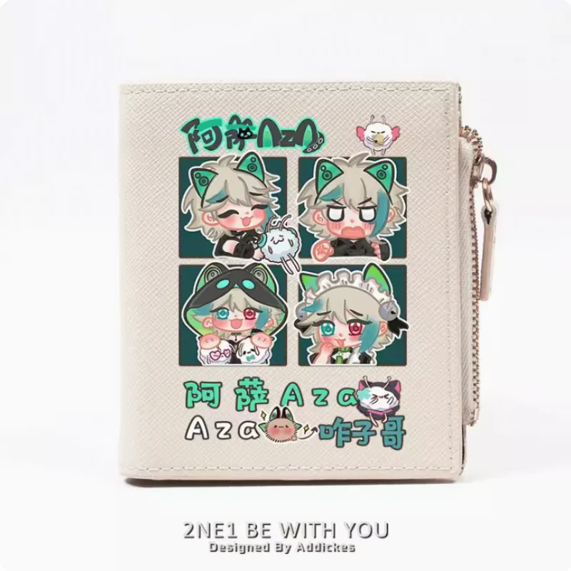 

Vtuber Aza Anime Fashion Wallet PU Purse Card Coin Zipper Money Bag Cosplay Gift B566