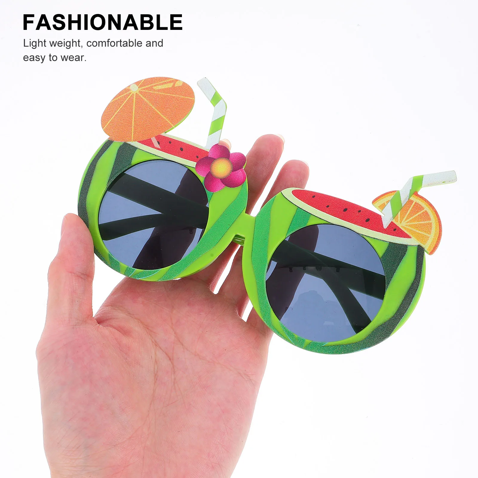 

1pcs Hawaiian Glasses Funny Sunglasses Decorative Mirror Plastic Party Favors Photo Props Summer Luau Supplies Tropical