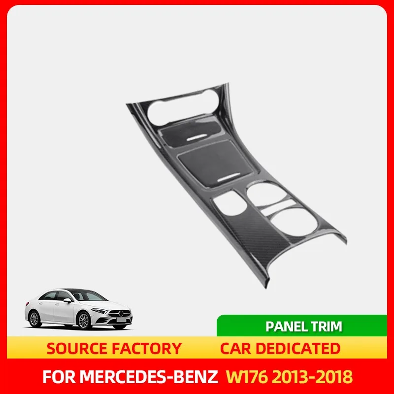 

Внутренние наклейки на центральную консоль автомобиля, держатель для стакана с водой, отделка панели для Mercedes Benz GLA CLA A Class W176 2013-2018 LHD ABS Carbon