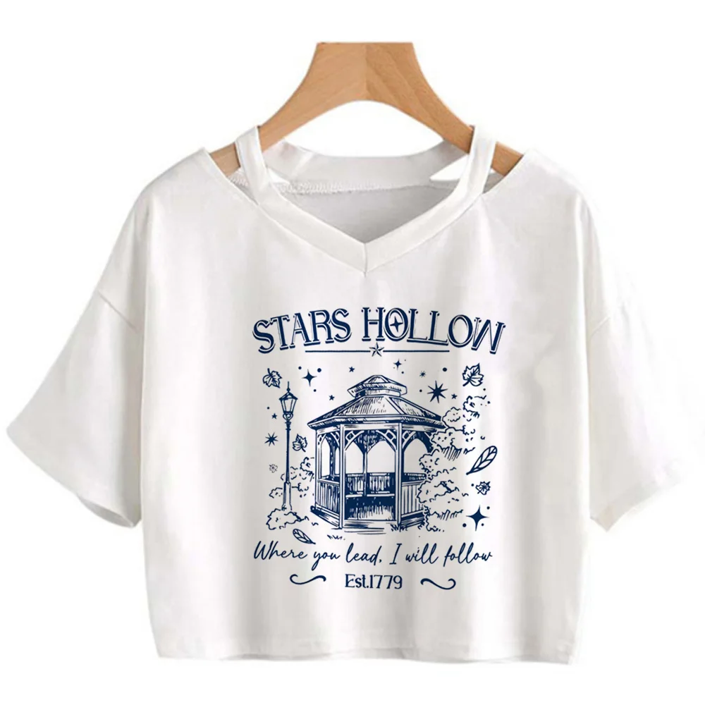 Gilmore Girls goth korean fashion aesthetic crop top girl gothic  Harajuku Kawaii graphic  crop top clothing