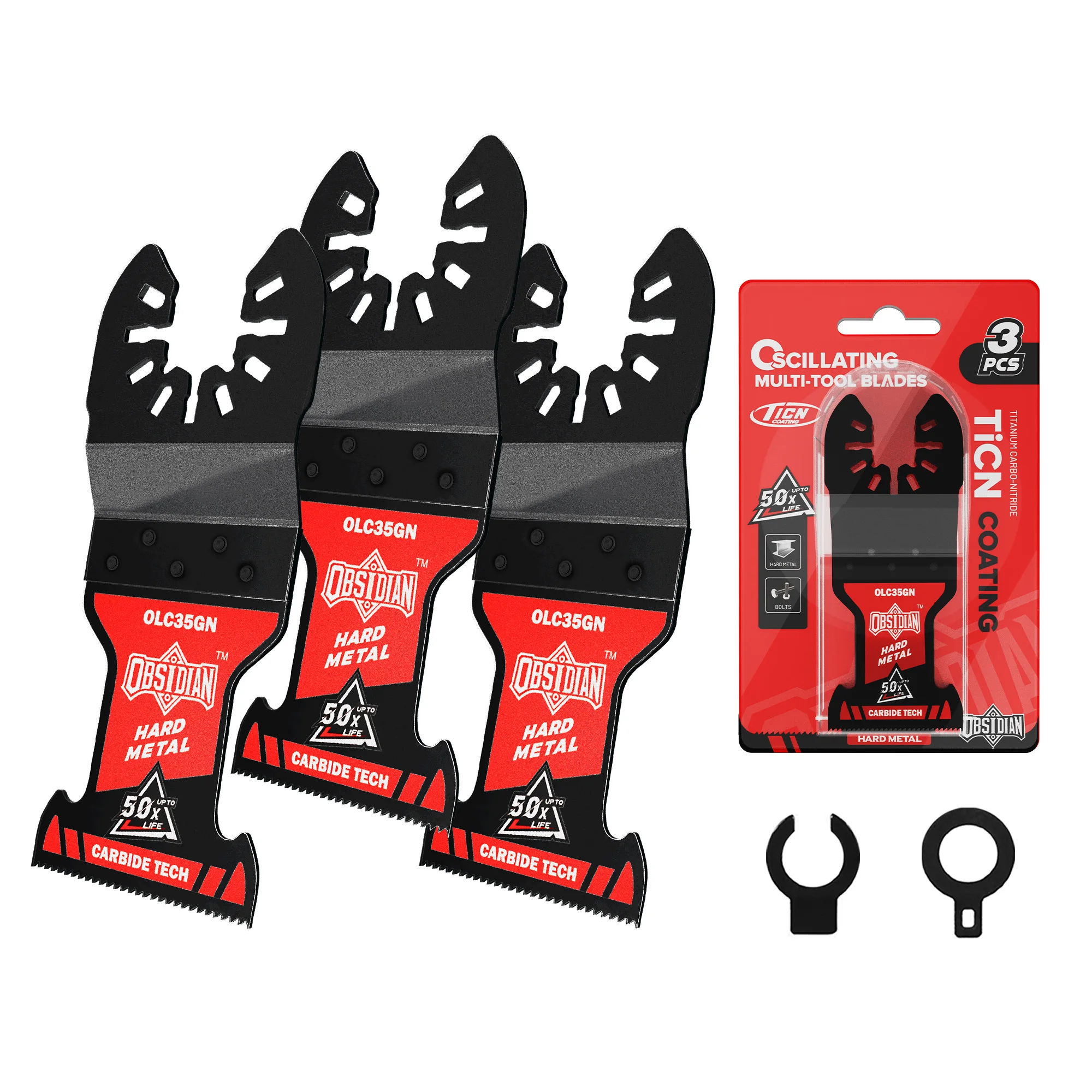 

3Pcs Oscillating Multi Tool Blades Carbide Quick Release for Cutting Hard Metal Nails Bolts Screws