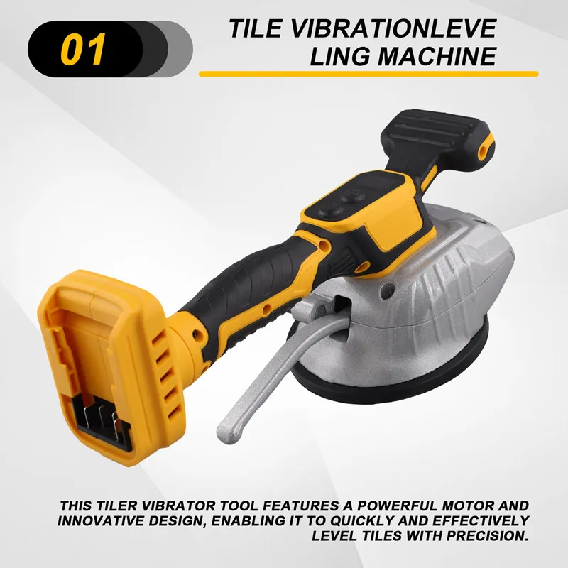 Tile Vibration Leveling Machine Tiler Vibrator Tool  Adjustable Speed & Digital Display For Dewalt 18V 20V Battery