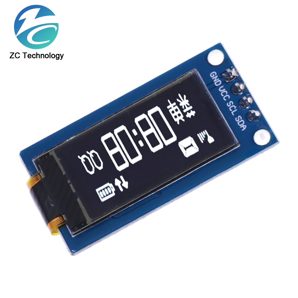 Módulo de Tela Vertical OLED para Arduino, Display LCD, SSD1107, 4PIN, 64x128, 0,96"