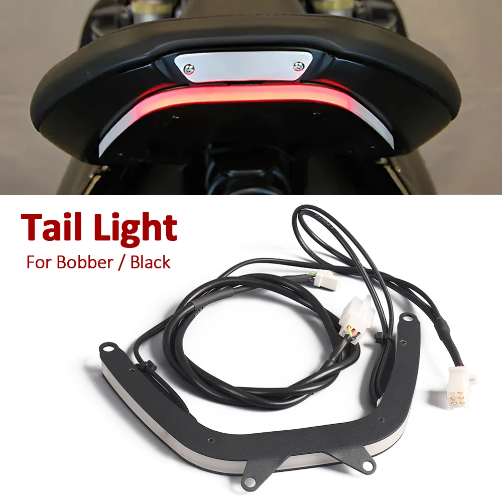 

Motorcycle LED Brake Taillights Flowing Turn Signals Light DRL Tail Lights For Bonneville Bobber 2017- Bobber Black (2018-2020)