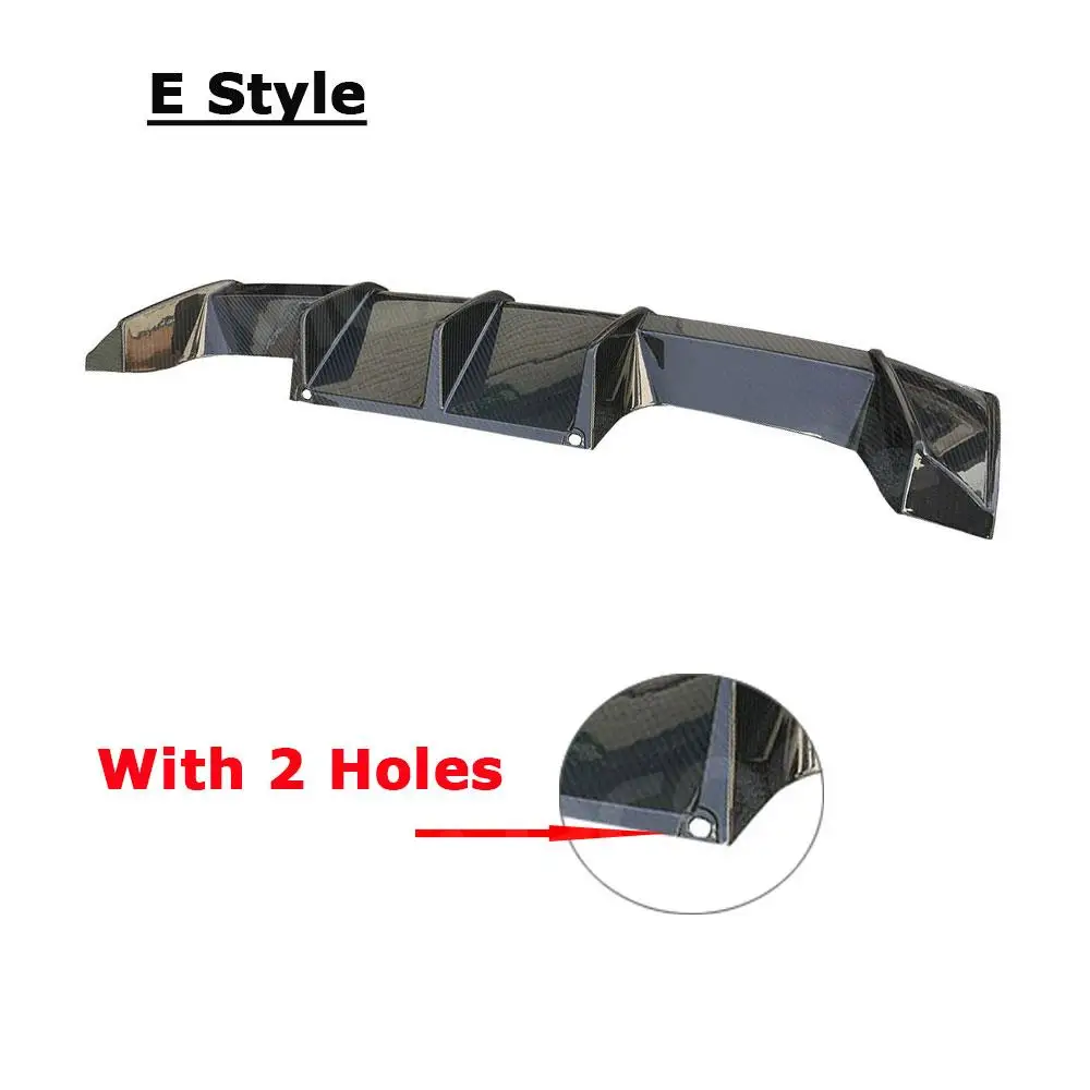 Dry Carbon Fiber Rear Diffuser Bumper Lip Covers For BMW 3 4 Series G80 G82 G83 M3 M4 2021 UP E Style 2 Holes