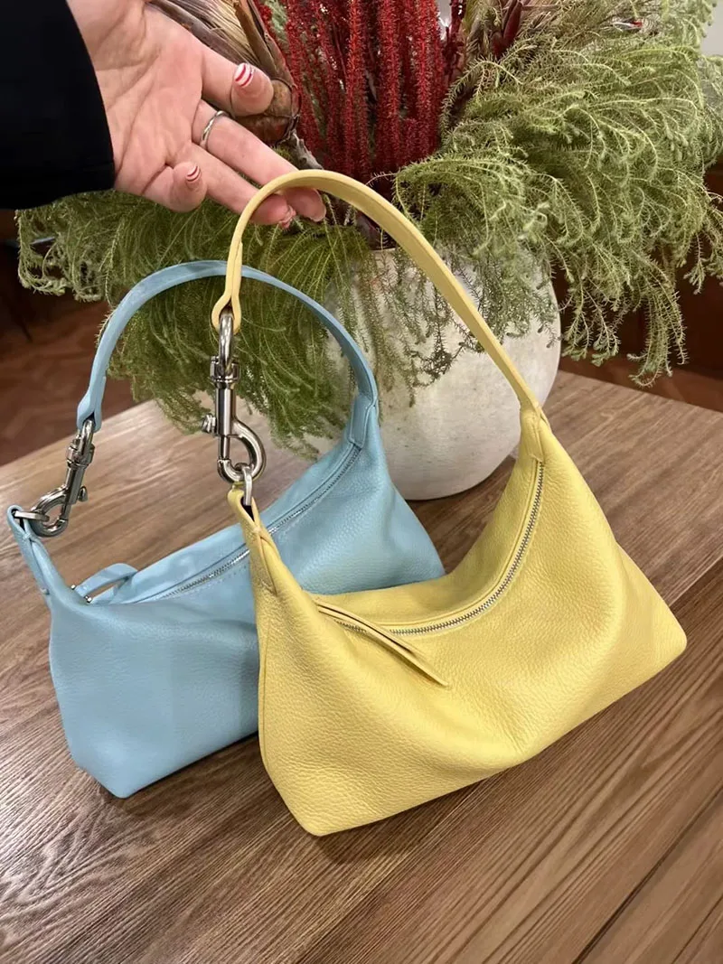 

Корейские элегантные женские сумки высокого качества из мягкой кожи, сумка подмышки, повседневная сумка на плечо, новая женская сумка через плечо