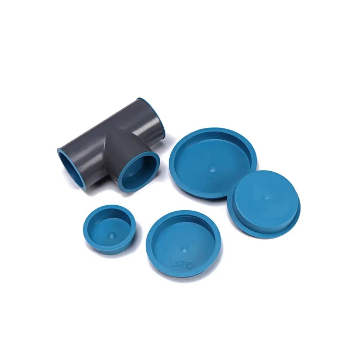 PE Plastic Blue Plug Round Pipe Seamless Hole Plug Dust Protection Cap Flower Pot Base