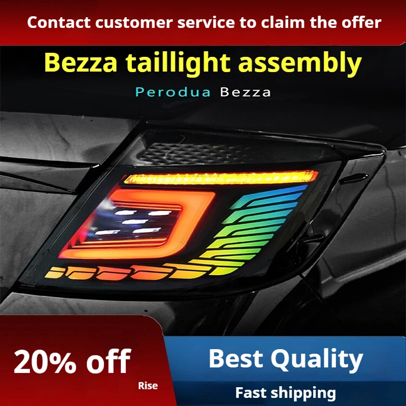 Car Taillights For Perodua Bezza 2017-2024 RGB Taillight LED Projetor Tail Lamp Daytime Running Light Automotive Accessories