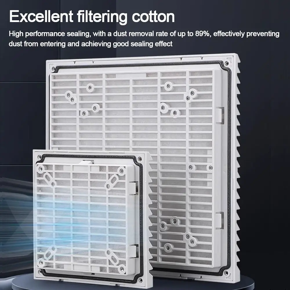 Air Ventilation System ABS Cabinet Ventilation Filter White Without Fan Fan Filter Louvers Blower Exhaust