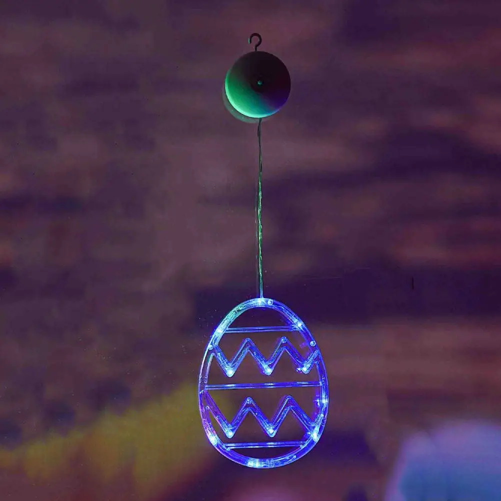 Easter Egg Window Lights Hanging String Lights Indoor Blue Light Suction Cup Decorative Home Party Ornament Easter Window