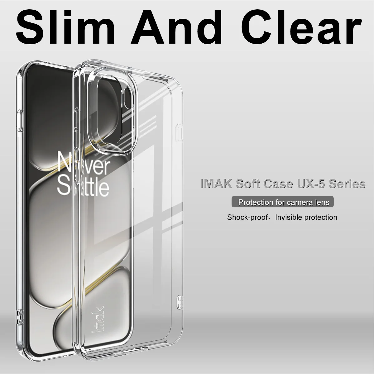 Para OnePlus Ace 6T 5G Funda IMAK Ultra delgada suave transparente contraportada Fundas de teléfono Funda para OnePlus Ace 6T