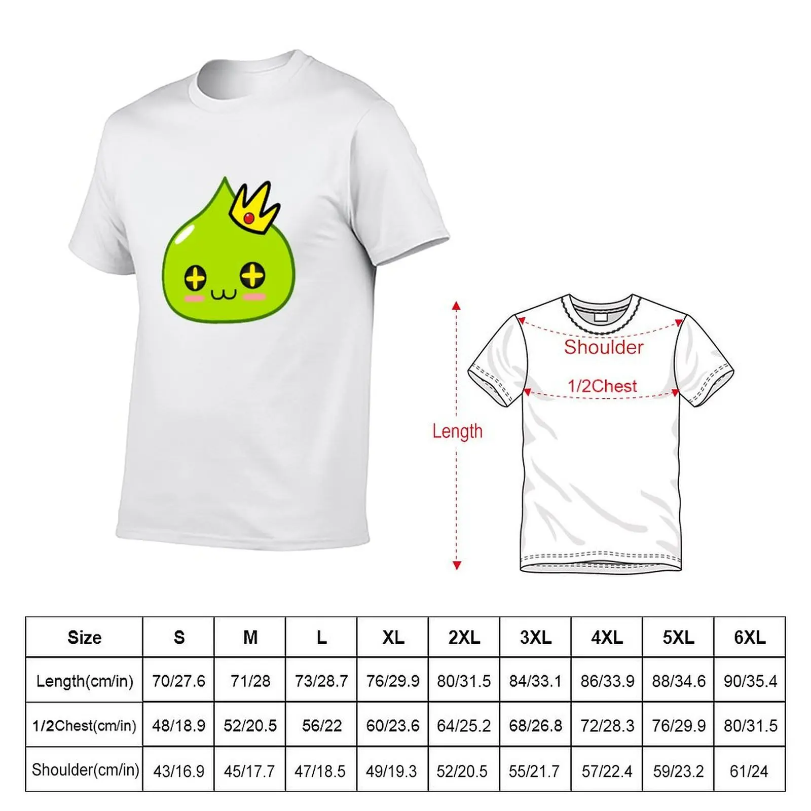 Cute King Slime Blush T-Shirt man t shirt summer t shirts designer T-Shirt