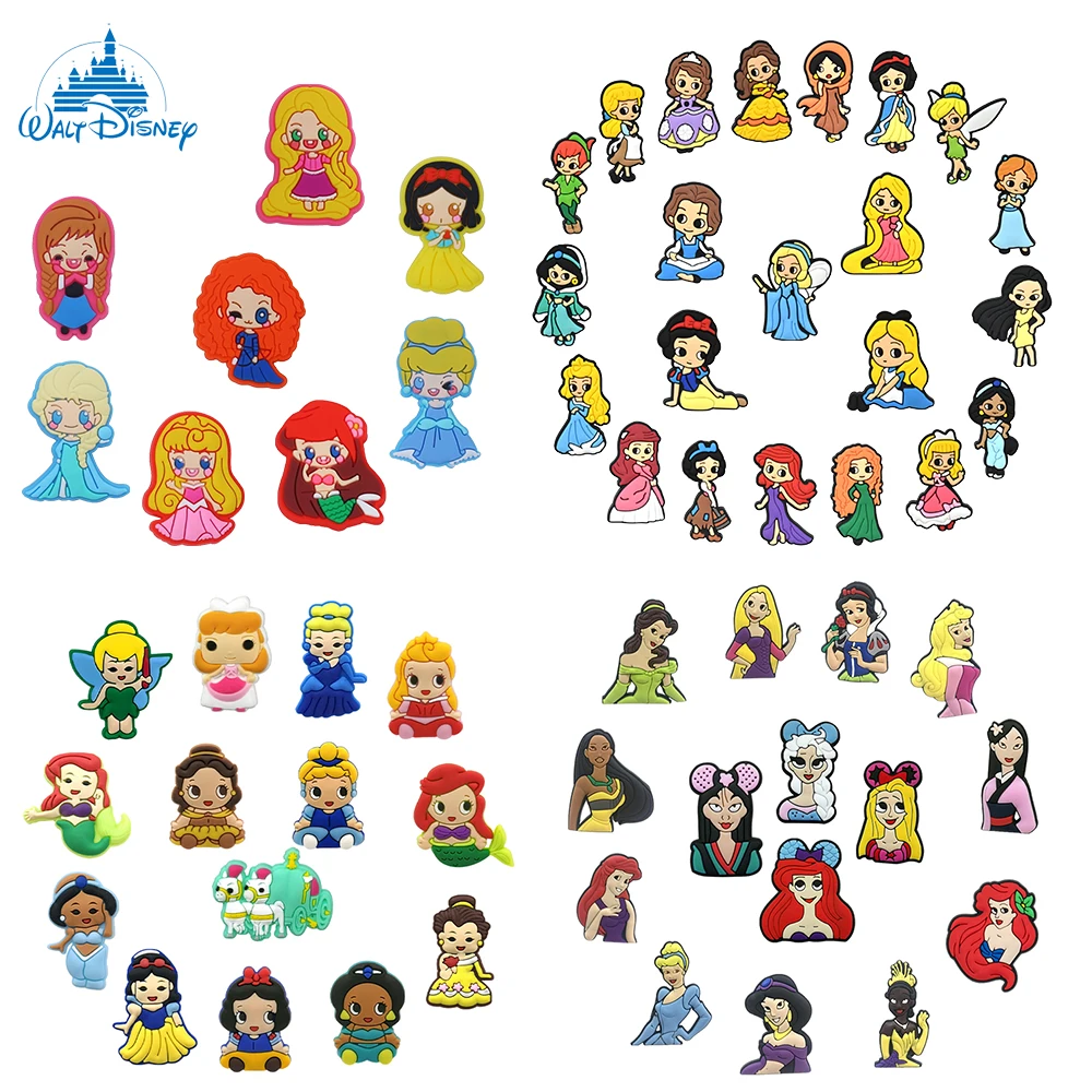 

Disney Princess Family Cute Cartoon 8-200pcs Shoes Charms PVC DIY Charm Accessories for Various Cave Derivatives Xmas Gift ﻿