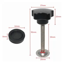 Star Knobs Thread Clamping Knob Screw Hand Tightening Knob Corrosion Resistant for Mechanical Equipments, Instruments