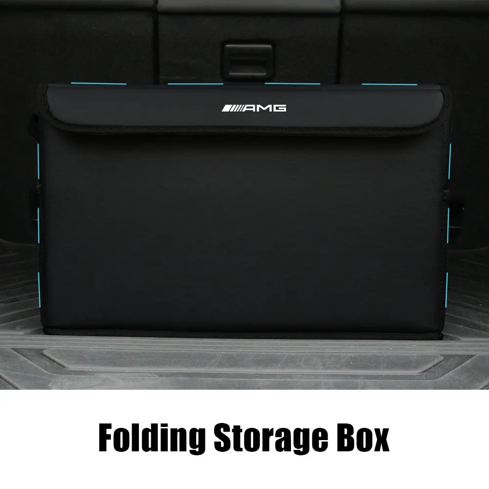

Car Leather Storage Travel Box Trunk Organizer Stowing Tidying Case For AMG W140 W168 W169 W176 W177 GLS GLB EQC CLS SLK A200