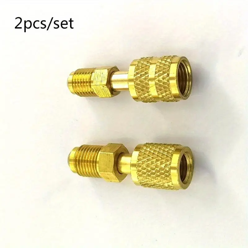 2pcs Set R410a Refrigeration Charging Adapter 516 SAE F Quick Coupler To 14 SAE M Flare 516 SAE M To 14 SAE for Air Conditioner