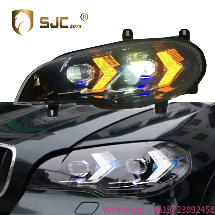 

SJC Accessories Headlights Suitable for BMW X5 E70 07-13 Xenon Headlight Assembly Headlamp Dismantling Parts Original Headlight
