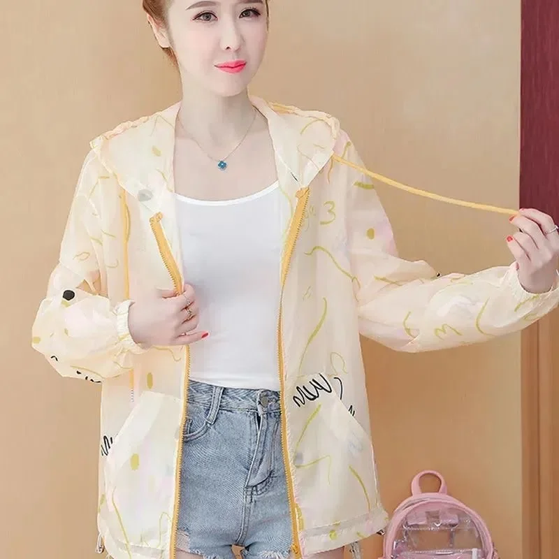 Sunscreen Women's New Summer Coat 2026 Popular Korean Loose Long-Sleeved Windbreaker Sun-Protective Clothing Thin Ladies Jacket