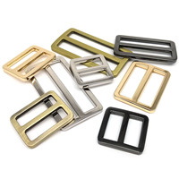 5pcs Metal Thickened Durable Leather Bag Backpack Shoulder Strap Belt Rectangle Tri-glide Adjust Roller Pin Buckle Slider O Ring