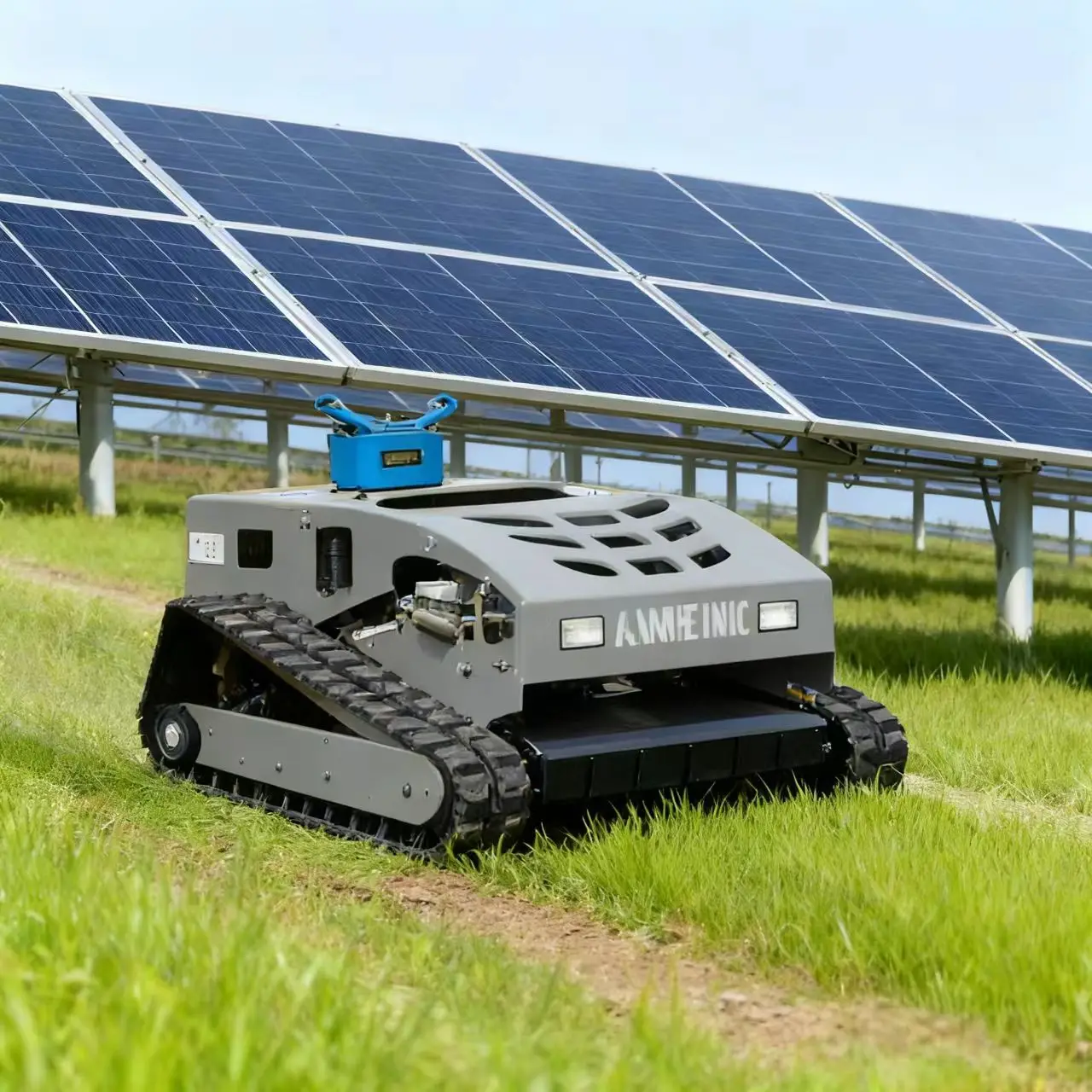 

Customized Industrial grade remote controlled lawnmower 4-stroke tracked fully automatic lawn mower garden clearing and trimming