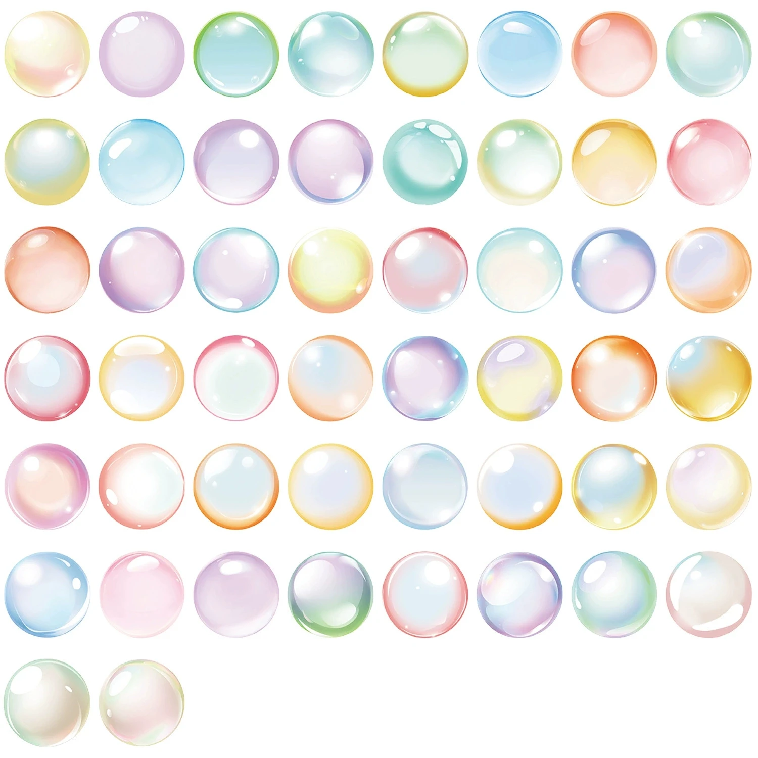 مجموعة متنوعة من 50 قطعة من ملصقات فقاعات الأحلام الكرتونية المقاومة للماء وشفافة كتيب الحيوانات الأليفة ديكور دفتر الجيتار ملصقات القرطاسية