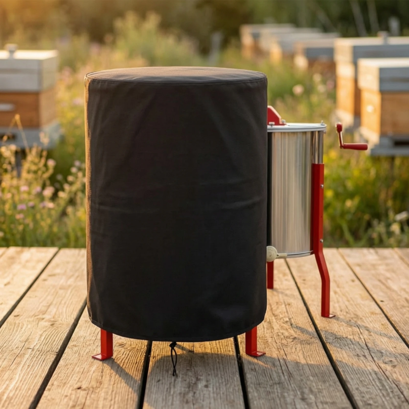 Honey Extractor Cover Weatherproof Beekeeping Extractor Cover with Zipper and Drawstring Protector Weather Resistant Heavy-Duty