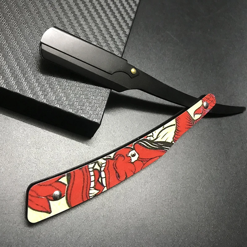 3 cores masculino profissional barbeiro navalha manual barbeador borda reta aço inoxidável barbeador dobrável barbear atacado