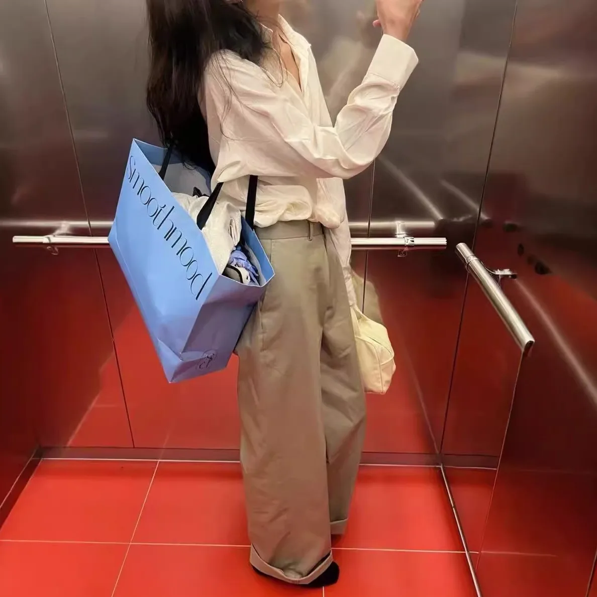 Coupe ample pur coton jambe droite pantalons décontractés pour les femmes automne hiver Sle polyvalent confortable coréen taille l