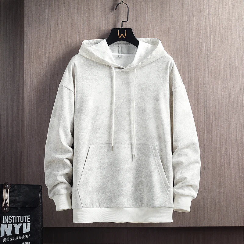 

Осень-весна 2024, модная черно-белая толстовка, мужской пуловер в стиле хип-хоп с длинными рукавами, толстовки, одежда